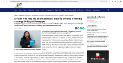 Interview on Indian Pharma Post